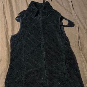 Women's Black Fleece Vest